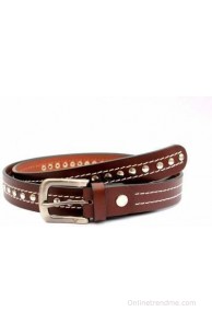 Tops Women Casual Brown Genuine Leather Belt(Brown)